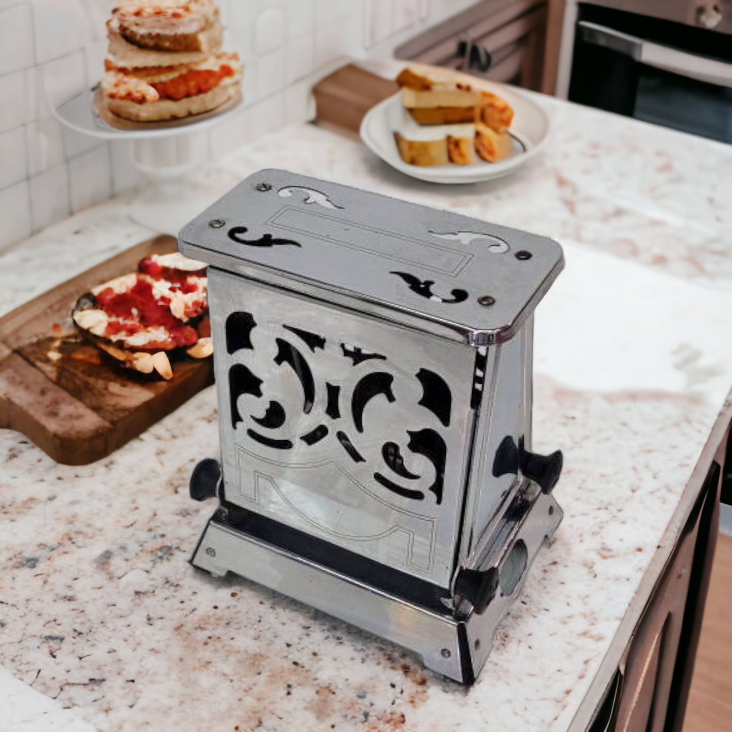 art deco electric toaster mcm mid century modern kitchen appliance