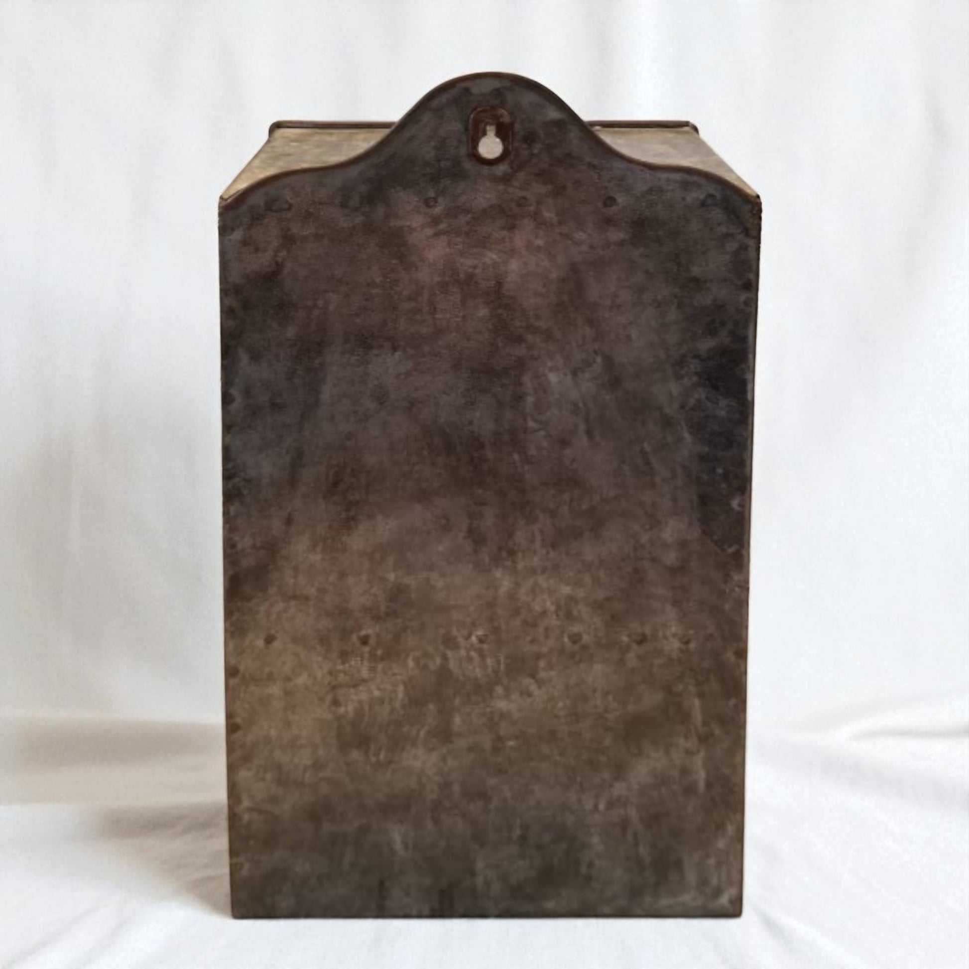 Brown leather-bound book on a white background