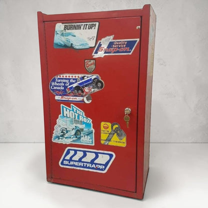 Vintage Beach brand steel mechanics side cabinet tool locker with lock and key mounted storage cabinet.