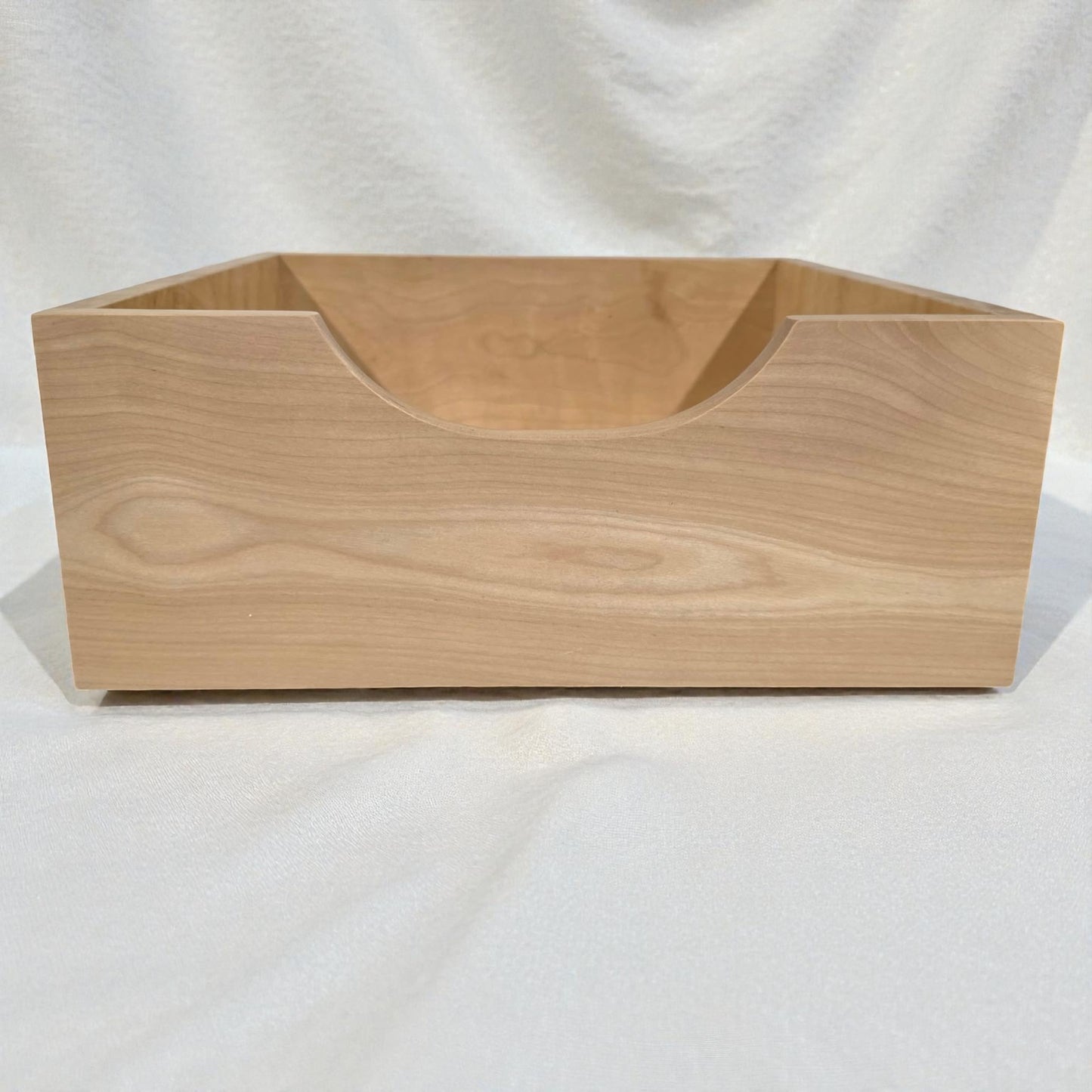 Wooden planter box on a white background