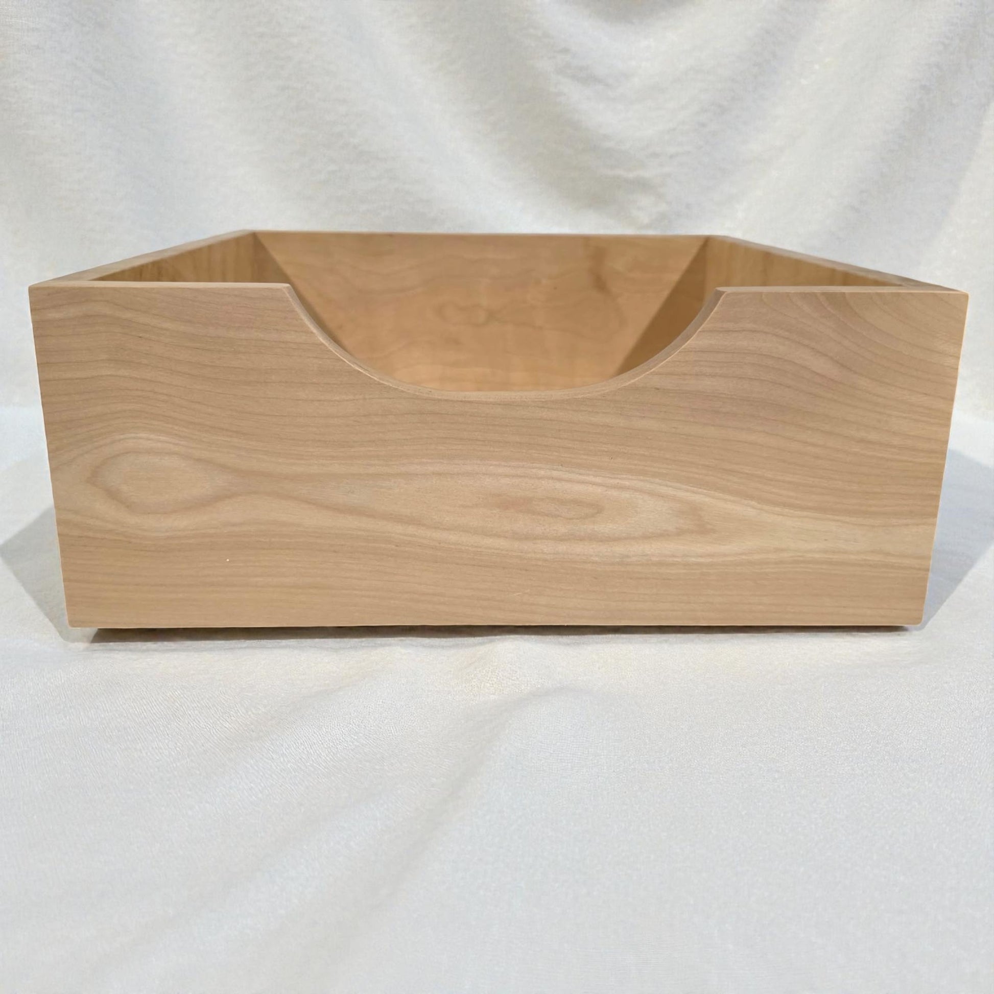 Wooden planter box on a white background