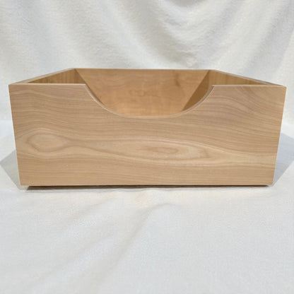 Wooden planter box on a white background