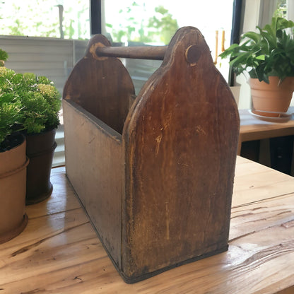 Antique Amish Wooden Garden Harvest Basket