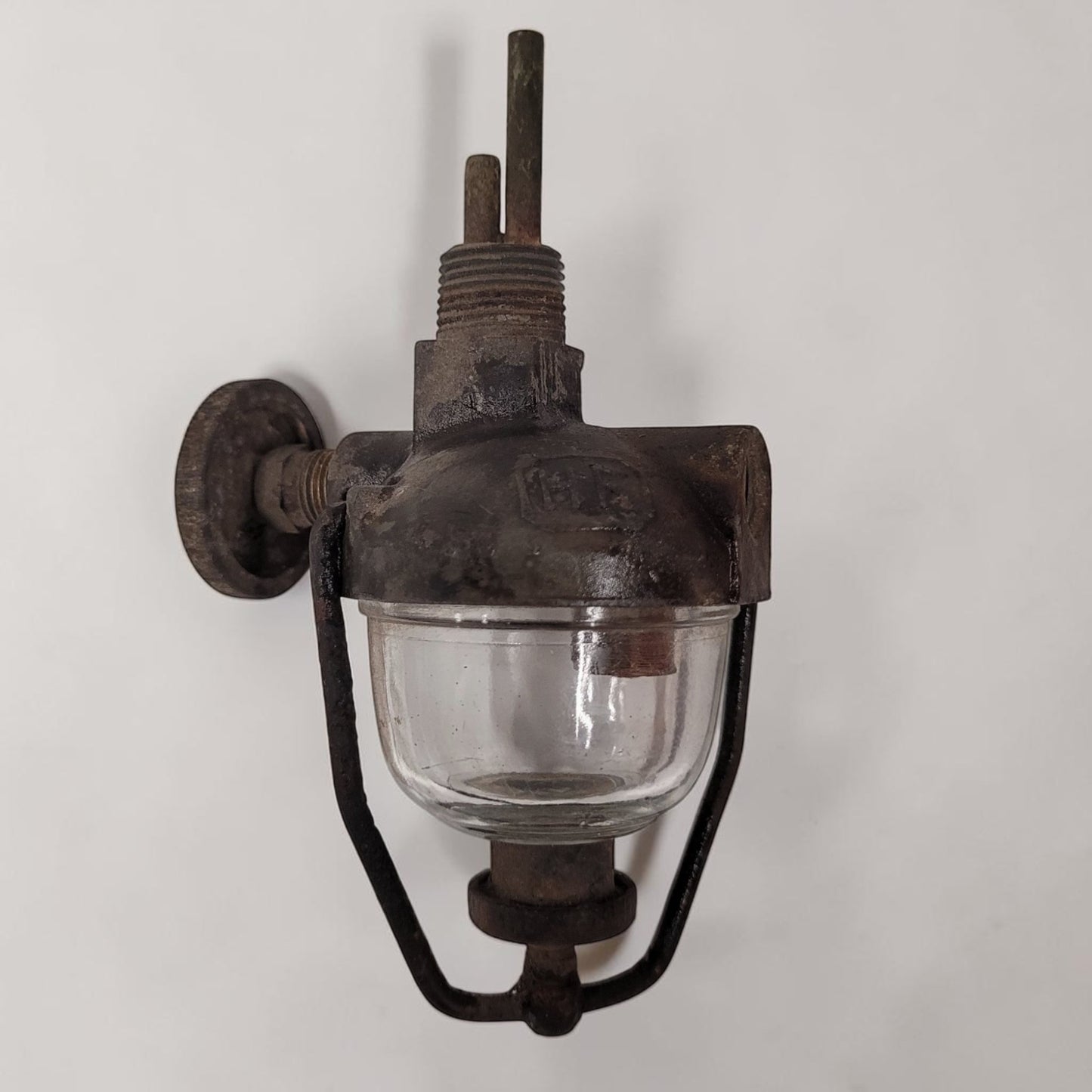 Antique HE T0-9165 fuel sediment bowl used on vintage tractors and hit and miss engines with glass fuel filter bowl.