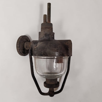 Antique HE T0-9165 fuel sediment bowl used on vintage tractors and hit and miss engines with glass fuel filter bowl.