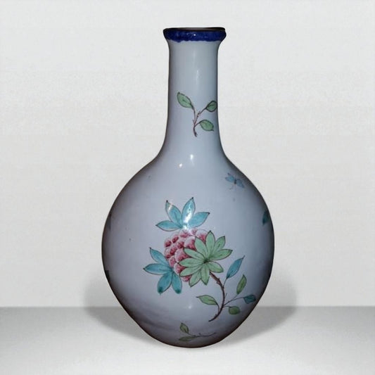 Vintage Majolica Vase Signed Baudiuelli Module Italy 12"