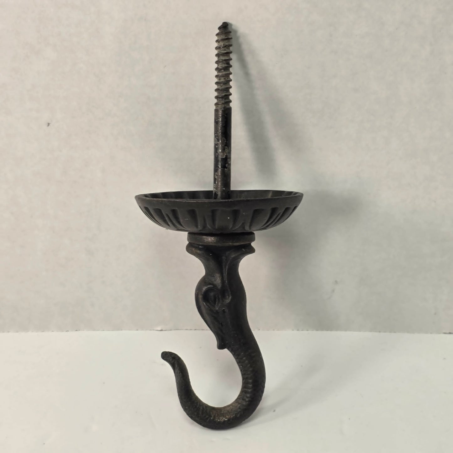 Antique Victorian Cast Iron Ceiling Hook 7”