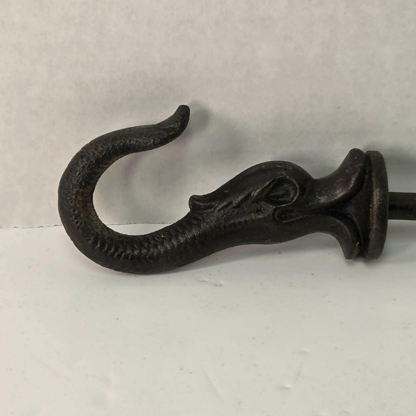 Antique Victorian Cast Iron Ceiling Hook 7”