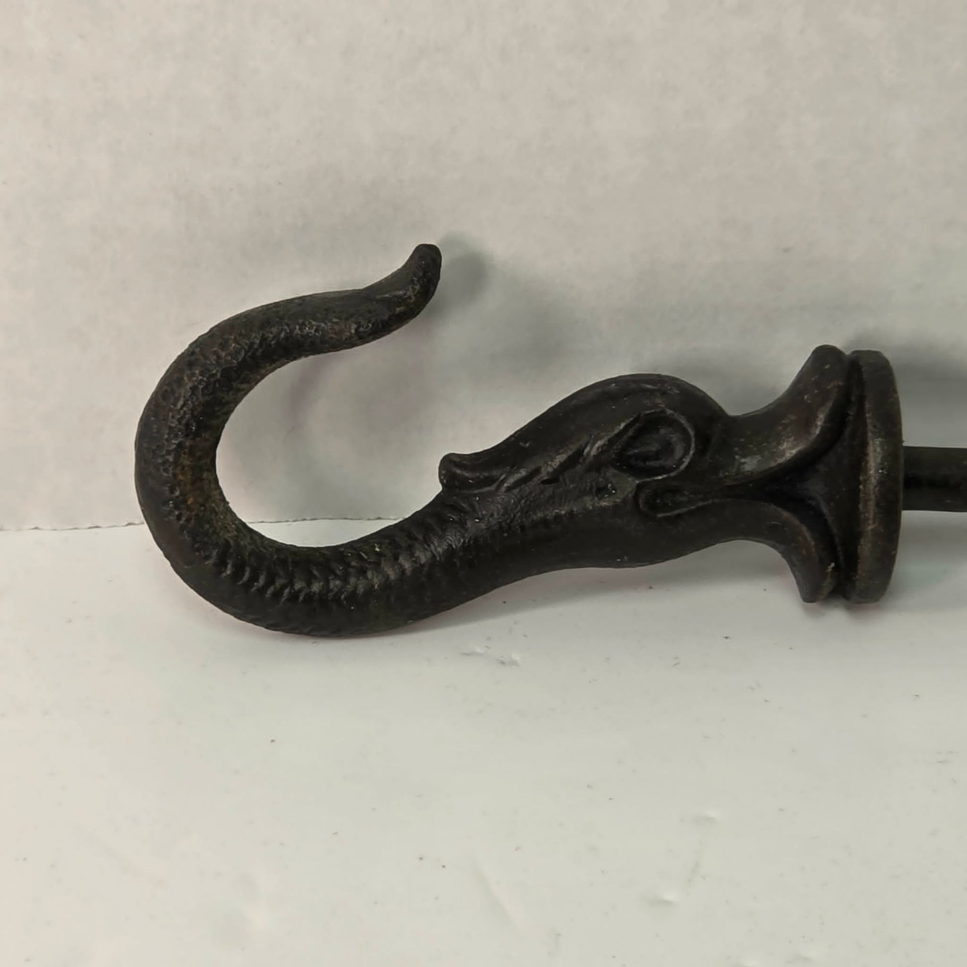 Antique Victorian Cast Iron Ceiling Hook 7”