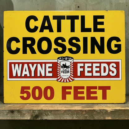 Retro farm feed advertising sign