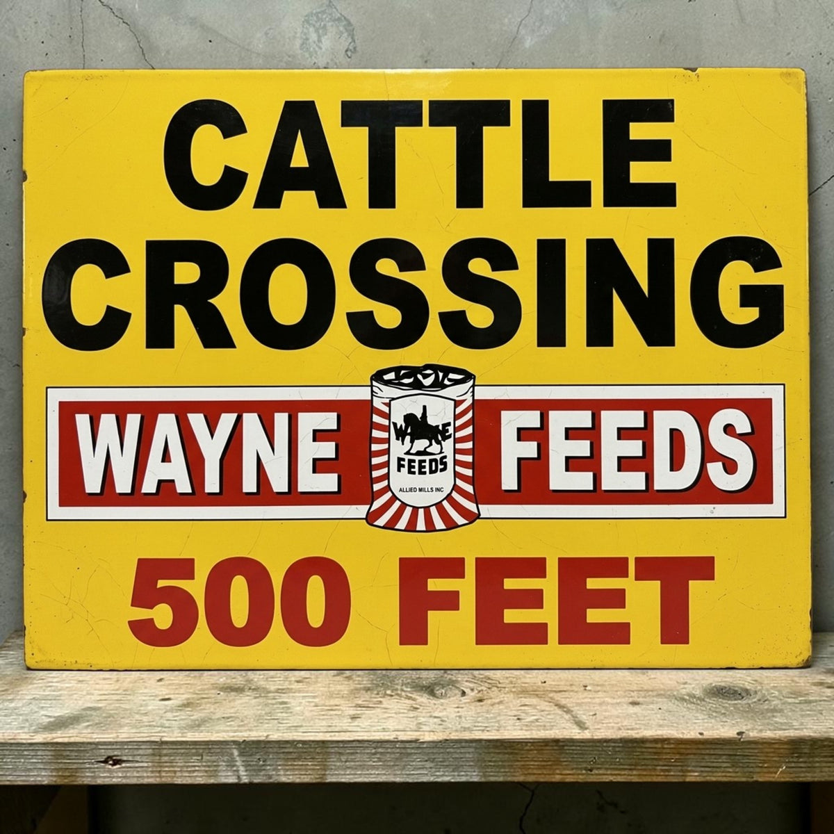 Retro farm feed advertising sign