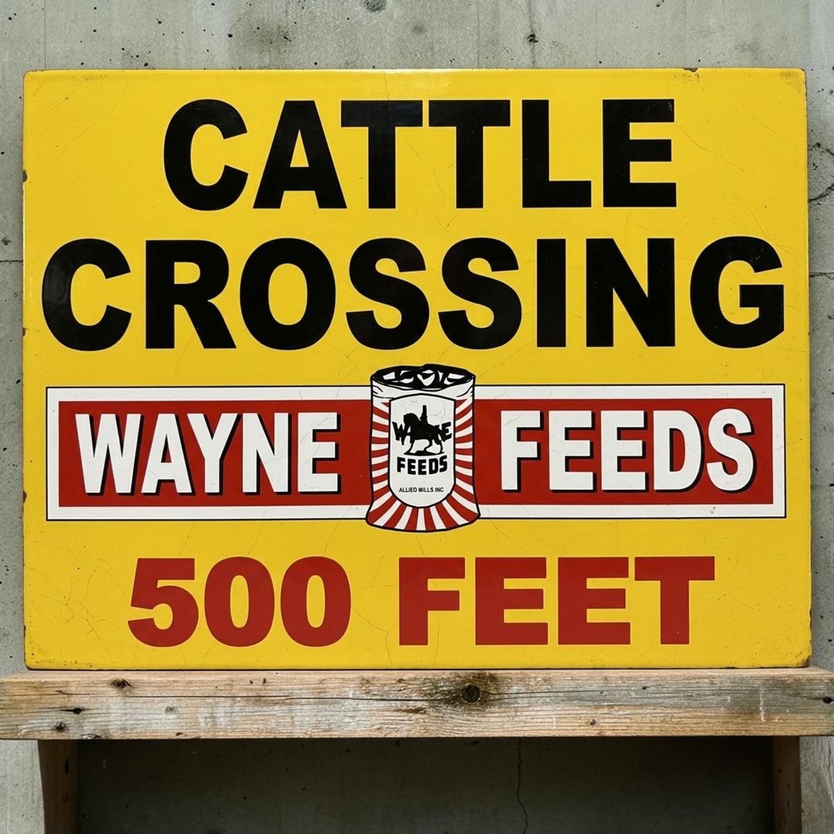 Retro farm feed advertising sign