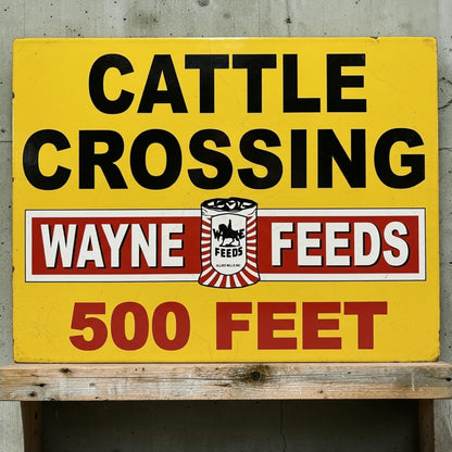 Retro farm feed advertising sign