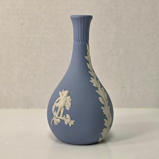 Wedgwood Jasperware Cherub Bud Vase 5.5” 
