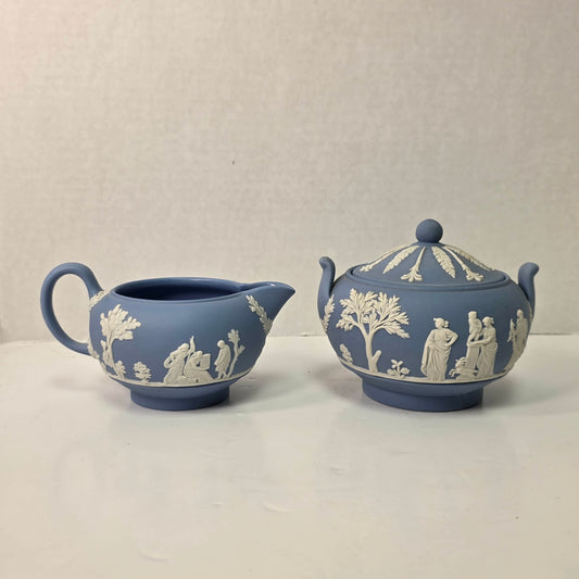 Wedgwood Jasperware Cream & Sugar Set Vintage