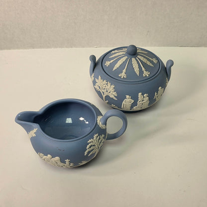 Wedgwood Jasperware Cream & Sugar Set Vintage