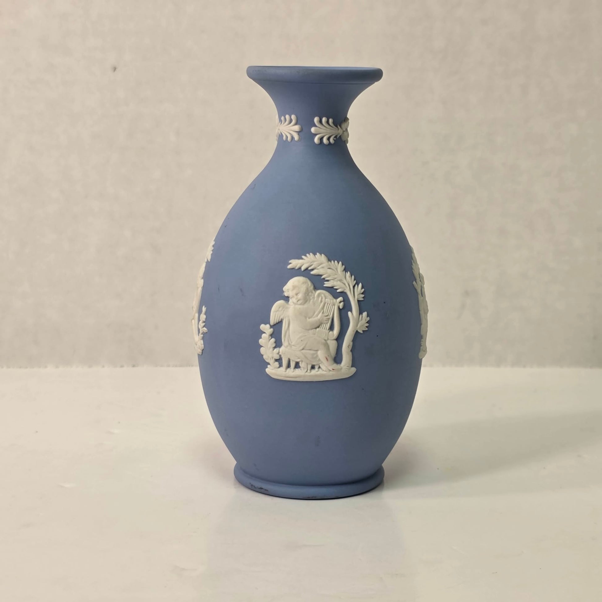 Wedgwood Jasperware Cupid Vase No. 62 5”