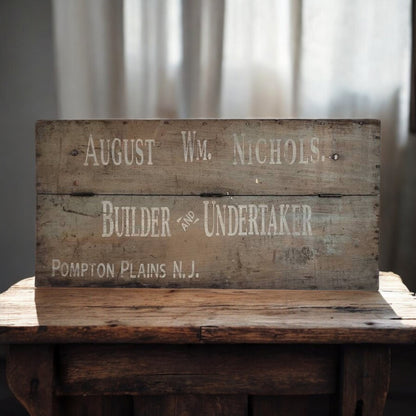 Antique Wooden Tool Box Builder And Undertaker