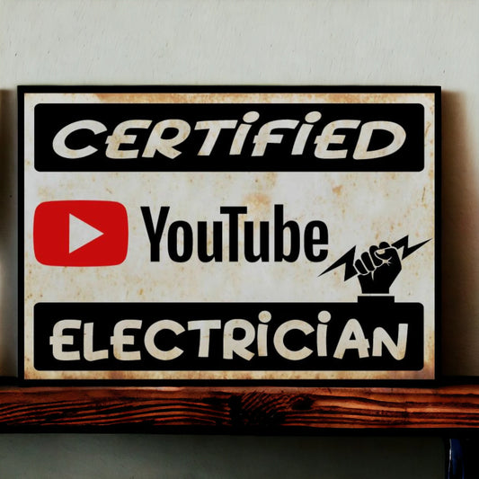 youtube certified electrician sign 
