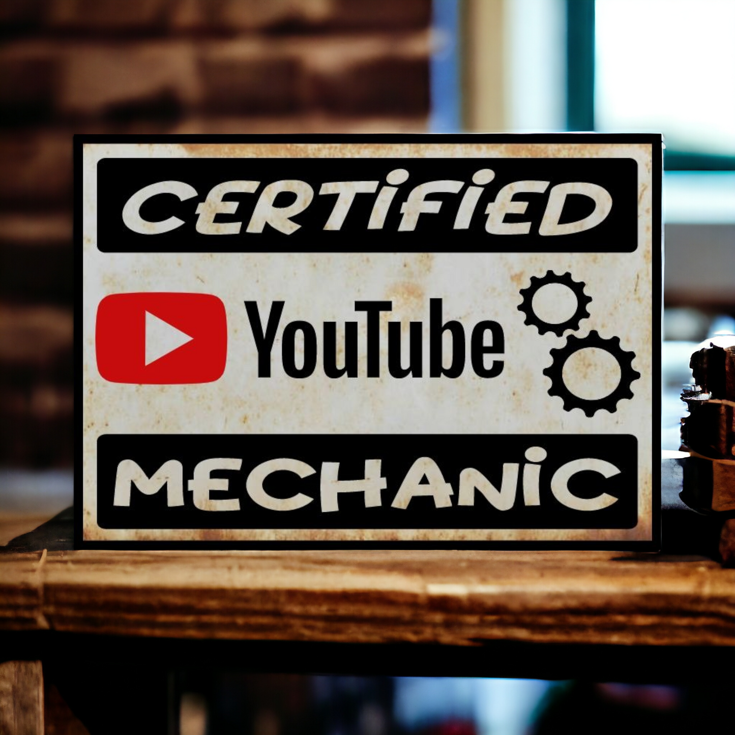 Certified Youtube Mechanic Sign