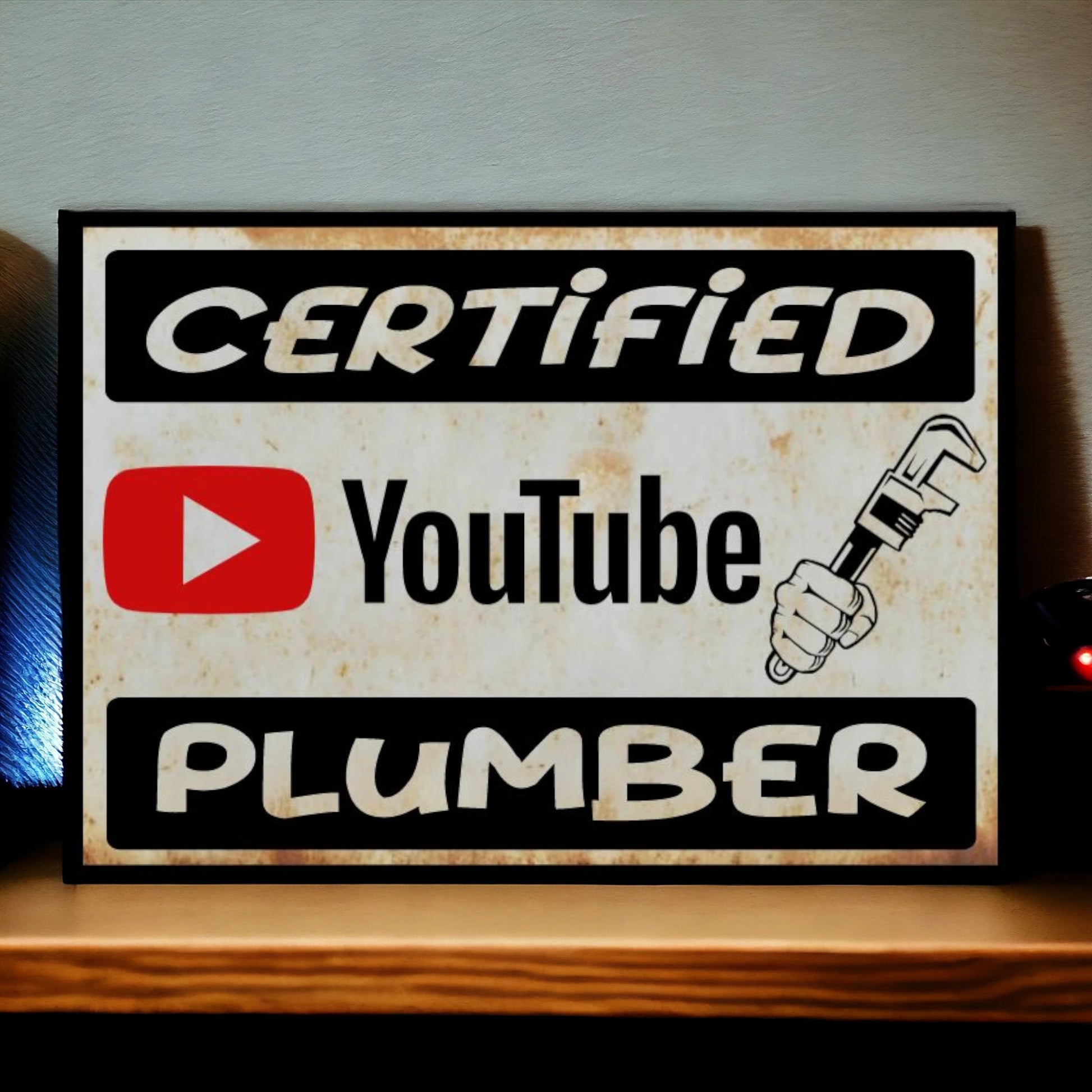 certifeied youtube plumber sign 