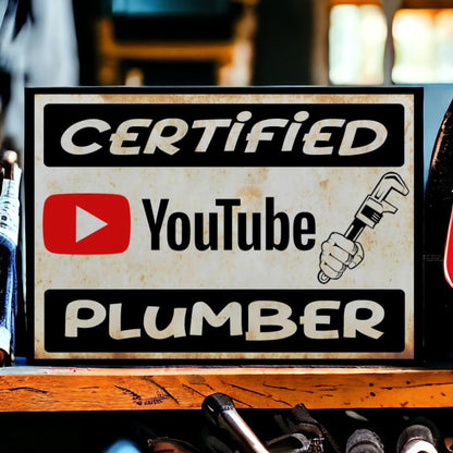 certifeied youtube plumber sign 