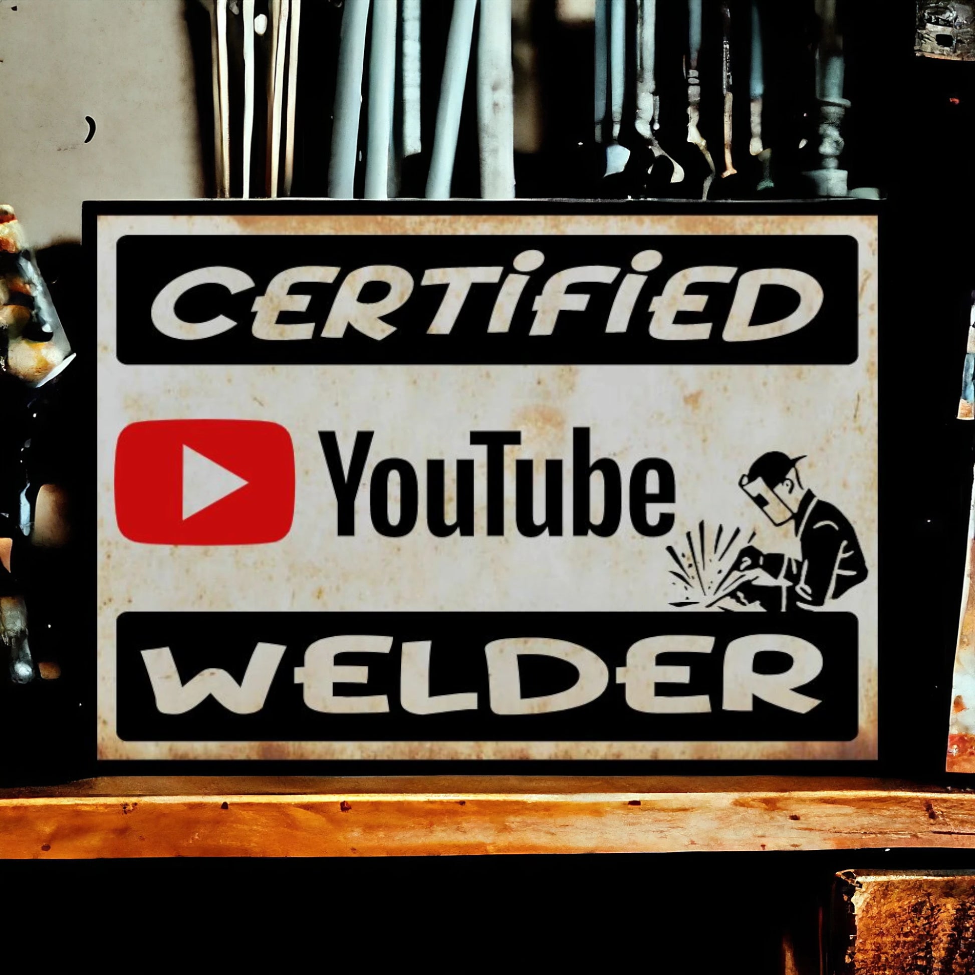 certified youtube welder sign 
