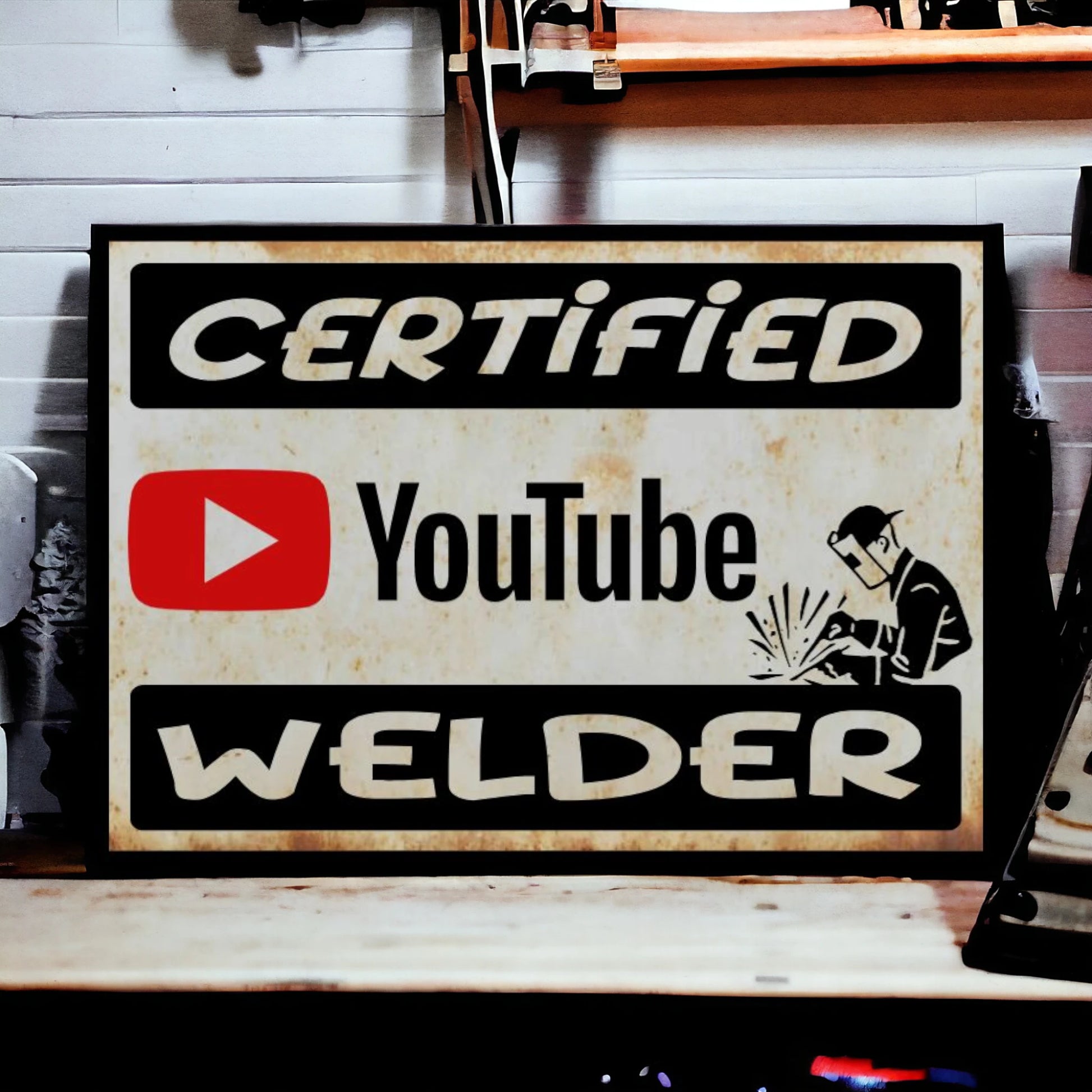 certified youtube welder sign 