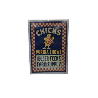 purina chows sign holder feed & farm supply sign