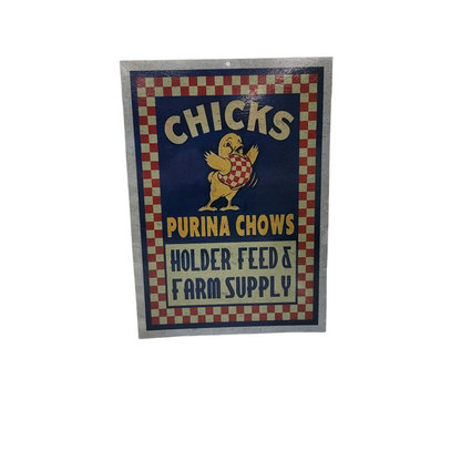 purina chows sign holder feed & farm supply sign