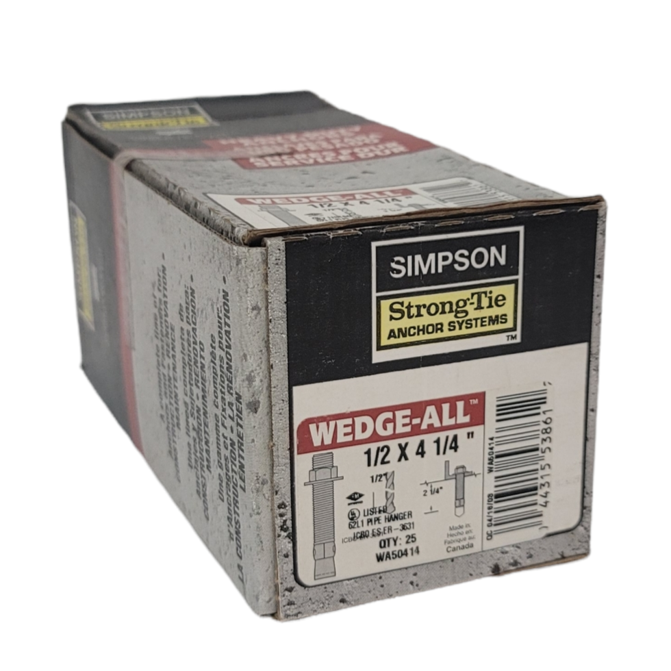 simpson strong-tie wedge-all 1/2" x 4-1/4" wedge anchor galvanized