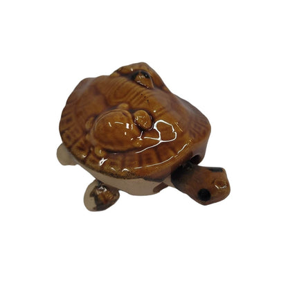 Wade Ceramic Turtle Nodder Figurine Feng Shui Majolica Glaze