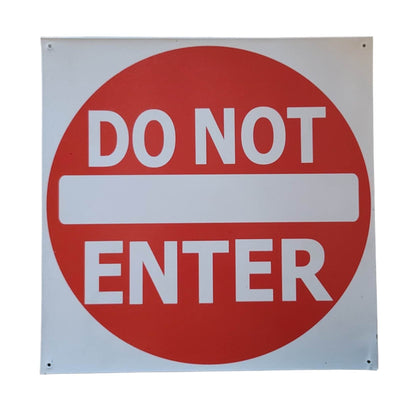 Metal DO NOT ENTER Property Warning Sign