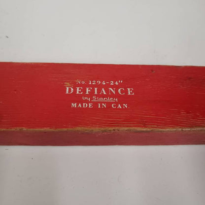 stanley level antique wooden level hand tools stanley defiance model no 1294-24.