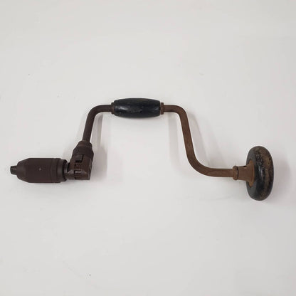 bit brace drill stanley vintage hand crank wooden carpentry hand tools