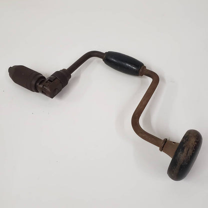 bit brace drill stanley vintage hand crank wooden carpentry hand tools
