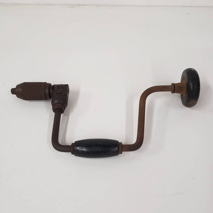 bit brace drill stanley vintage hand crank wooden carpentry hand tools