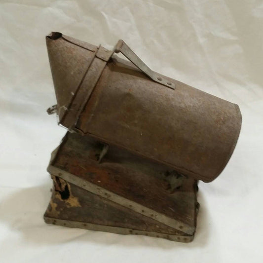 antique beekeepers tin smoker