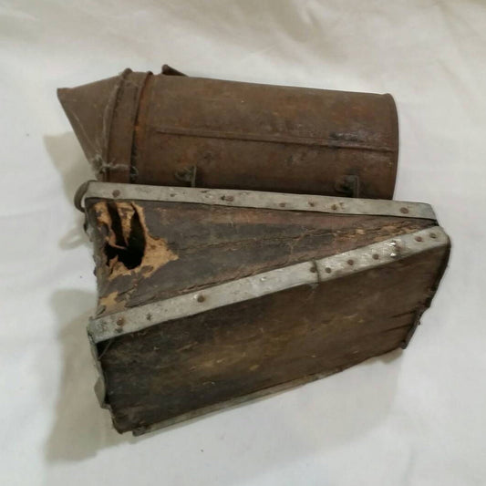 antique beekeepers tin smoker