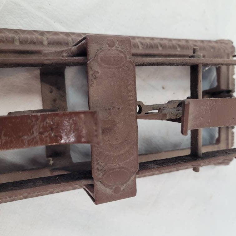 antique balance scale cast iron with two dishes