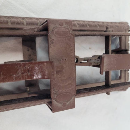 antique balance scale cast iron with two dishes