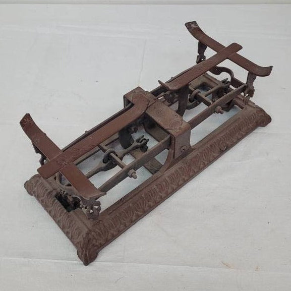 antique balance scale cast iron with two dishes
