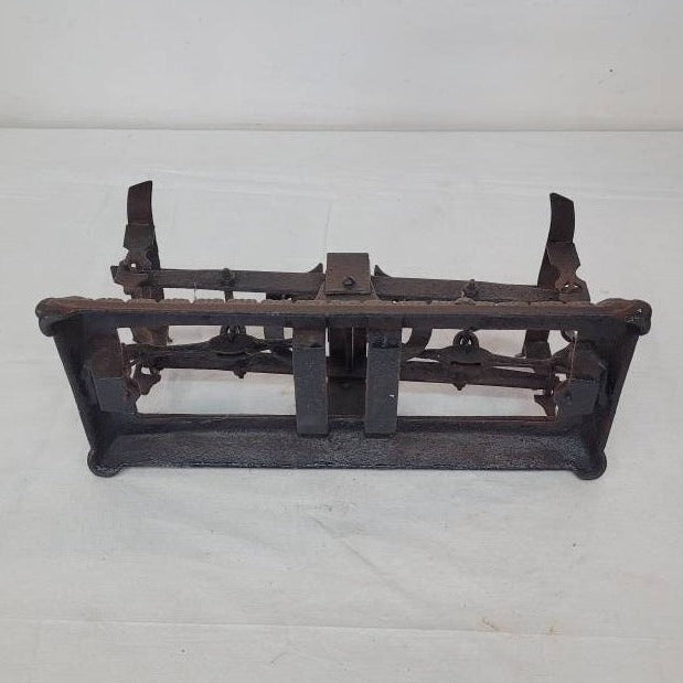 antique balance scale cast iron with two dishes