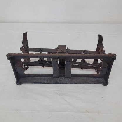 antique balance scale cast iron with two dishes
