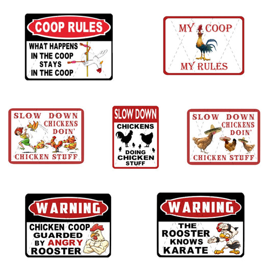 chicken coop signs warning signs