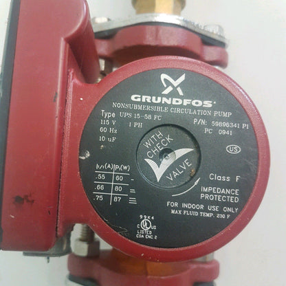 grundfos ups 1-58fc 3-speed circulator pump