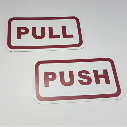 push pull business signs aluminum