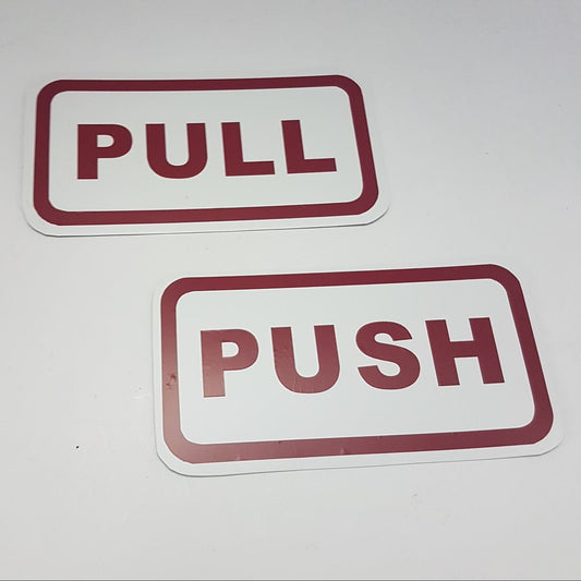 push pull business signs aluminum