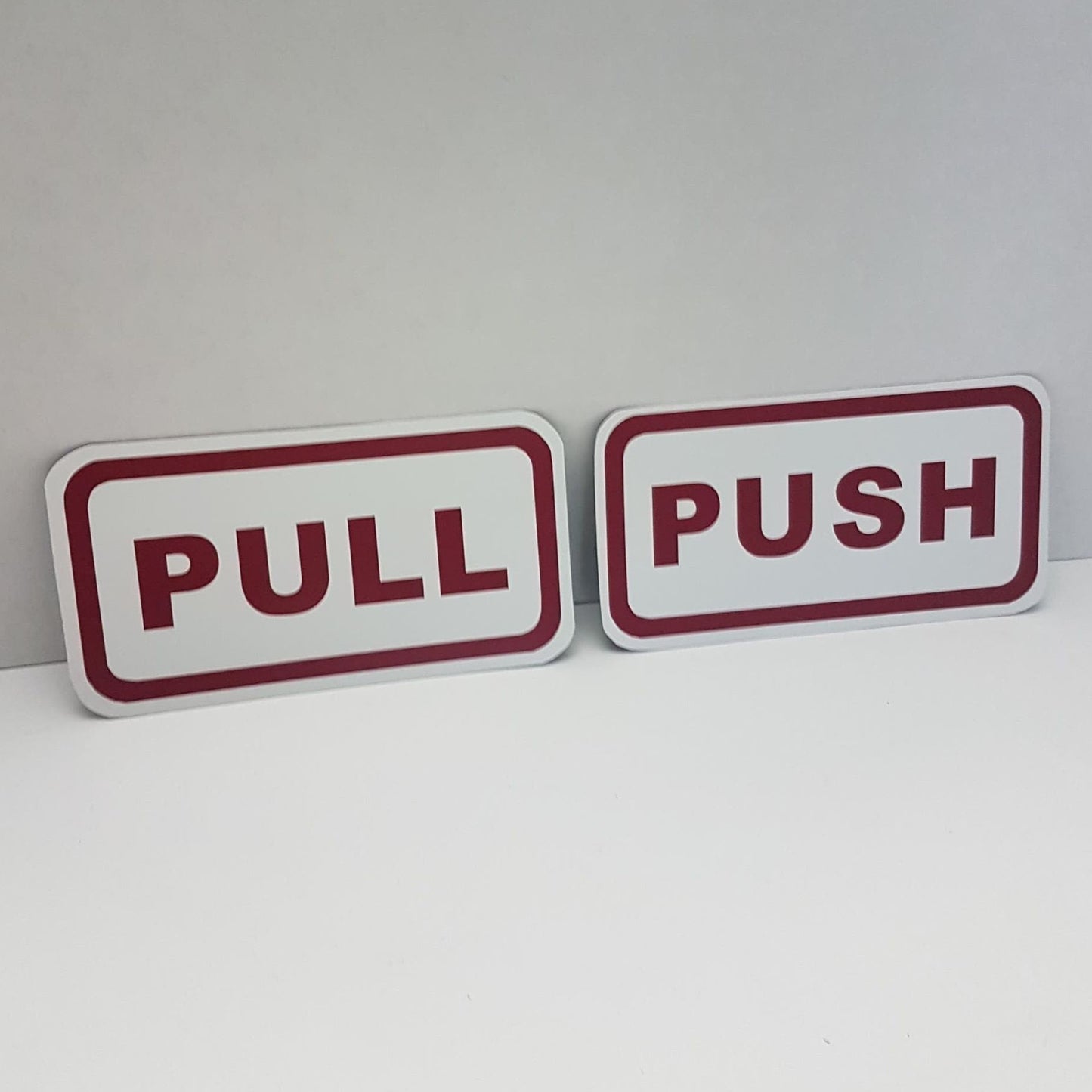 push pull business signs aluminum