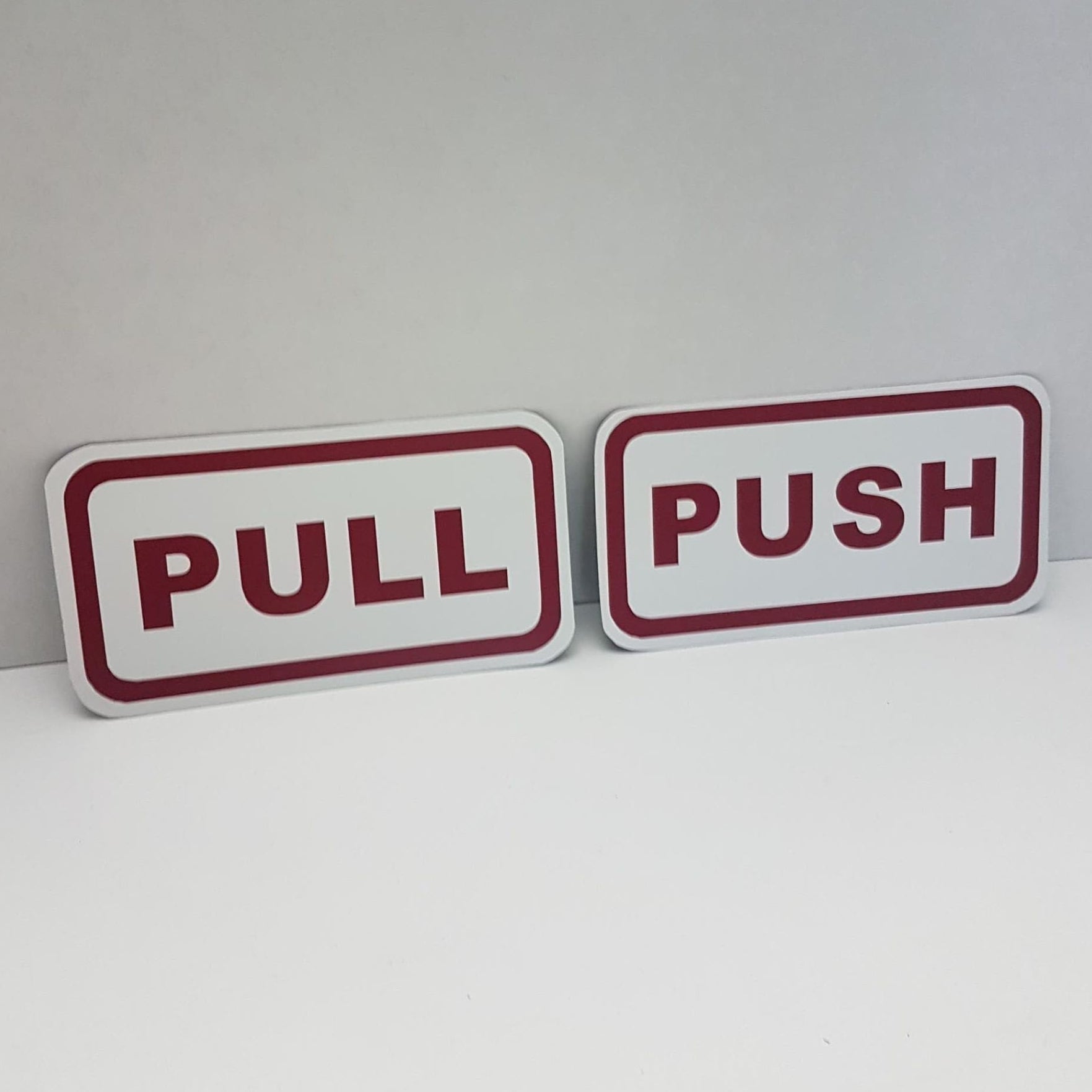 push pull business signs aluminum